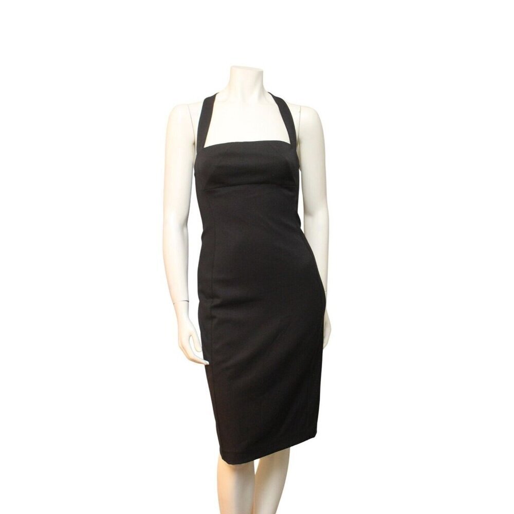 NWT BLACK HALO Bryson Square Neck Crisscross Back Crepe Sheath Dress Size 8